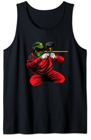 Paintball Gewehr Paintballspieler - Helm Paintballer Tank Top
