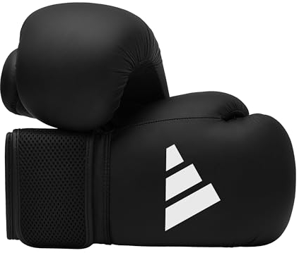 adidas Unisex Jugend Hybrid 25 Boxhandschuhe, Schwarz, 8 oz EU