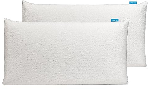 Cecotec Pack 2 Almohadas Flow PureAdapt 70 cm. 100% Viscoelástica, Firmeza Medio-Alta, Máxima Adaptabilidad y Confort, Tacto Extra Suave, Funda Lavable, Antiácaros y Antibacterias, Incluye 2 Uds