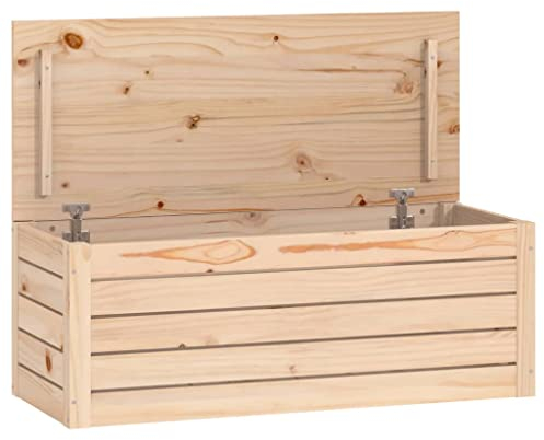 vidaXL Caja de Almacenaje Baúl Armario Tapa Cesto Cubo Ropa Zapatos Juguetes Cuarto Baño Sala de Estar Dormitorio Madera Maciza de Pino