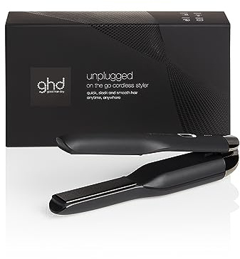 ghd Unplugged - kabelloser professioneller Haarglätter mit Dual-Technologie - Zone, Schwarz