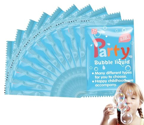 Solution concentrée pour bulles, concentrée de recharge pour solution à bulles, lot de 10 liquides de recharge pour machines à bulles de 10 ml, bonbonnière sûre et portable, activités de plein air