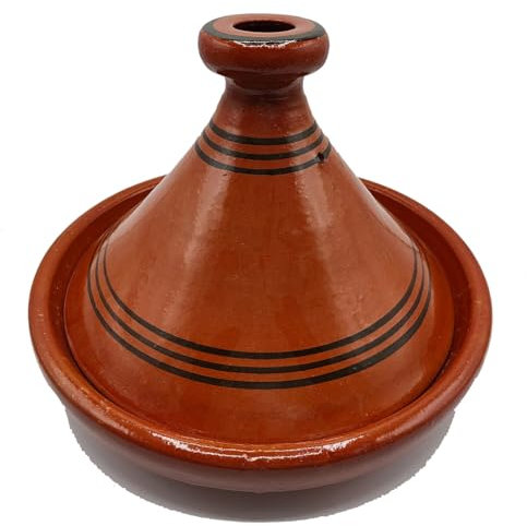 Tajine XL 35 cm in Terracotta Dipinta a Mano – Pentola Tradizionale Marocchina/Tunisina + Ebook Gratuito 0511241211