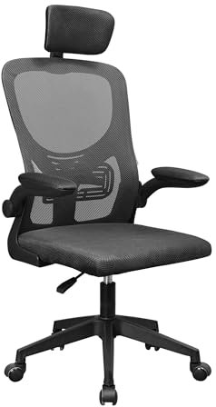 Mars Gaming MGC-ERGOPLUS, Silla Ergonómica Profesional, Soporte Lumbar Dinámico Adaptable, Malla Transpirable, Altura Regulable Entre 115-125cm, Reposabrazos Plegables, Reposacabezas Ajustable, Negro