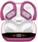 Cuffie Bluetooth, Auricolari Bluetooth 5.4 con Stereo HiFi, 75 Ore Display LED Auricolari Wireless con ENC Mic, IP7 Impermeabili Cuffiette Wireless con Gancio, Cuffie Senza Fili Running, Oro Rosa