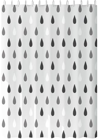 Cortinas de ducha, forro de baño con patrón de gotas de agua para ducha, tela impermeable flexible texturizada, accesorio de baño lavable para bañera, interior de hotel, divisor de ventana, decoración