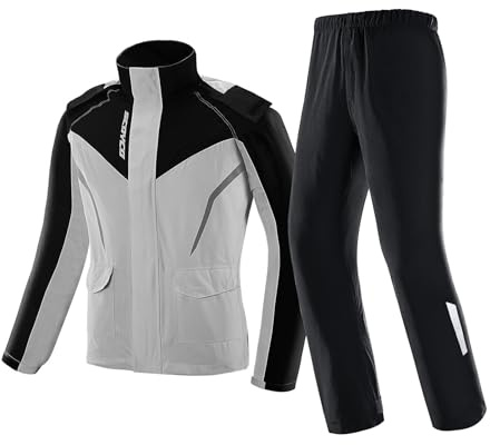 Scoyco Combinaison de pluie moto pour homme, gris, taille XL
