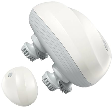 Masseur Cuir Chevelu Électrique | Sans Fil 3 Intensités & LED | Autonomie 90min Massage Profond (ABS) Cadeau Relaxation SPA