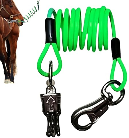 Eastuy Cabestros para Caballos,Suministros De Granja Elásticos Ajustables con Absorción De Impactos,Cuerda De Guía para Caballos | para Granja Alimentación Animales Ganado Establo Patio Ovejas