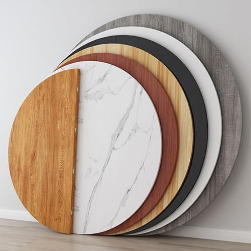 Runde Tischplatte aus hellem Walnussholz, zusammenklappbar, 150 cm, runde Arbeitsplatte für Küche und Wohnzimmer, vielseitiger Ersatz für 1000 cm, stilvolles und platzsparendes Design