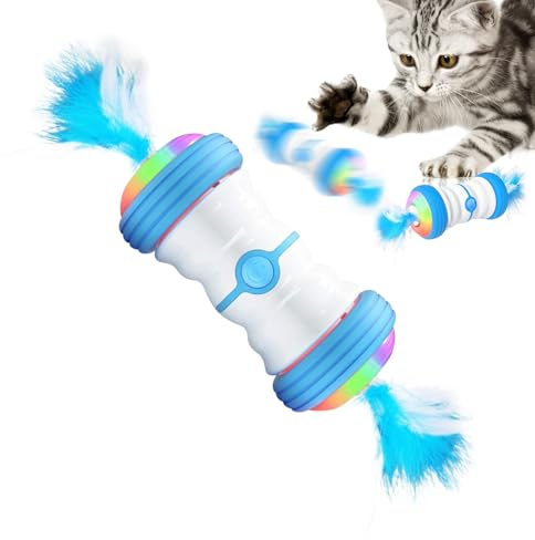 Generico Gioco Interattivo per Gatti | Gioco Automatico con LED | Giocattoli Elettrici Intelligenti per Gatti | per Interni ed Esterni Casa Esercizio e Intrattenimento