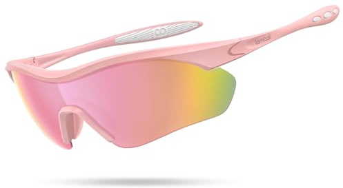 Lamicall Lunettes de Soleil Cyclisme Polarisées - [22g Ultraléger] TAC Verres Monoblocs, UV400 Protection, TR90-Monture, Plaquette de Nez & Branches Réglable, Lunettes de Soleil Sport pour Homme/Femme