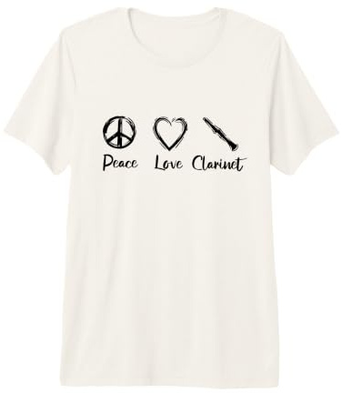 J'aime Les passionnés de Clarinette T-Shirt Haut de Gamme