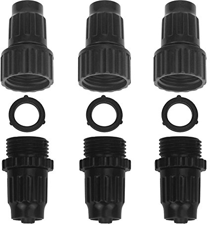 Xhose 3 Sets mit Steckverbindern für den Garten, Wasserschlauch, erweiterbar, Buchse, Stecker, Reparatur-Set