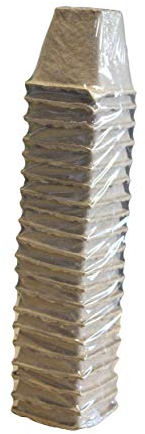 Kingston Tools Square Fibre Pots 6cm Gardening Pot — Peat-Free Biodegradable Wood Pulp — Ideal for Seeds, Seedlings and Cutting — Available in 20-Pack and 80-Pack (20-Pack)