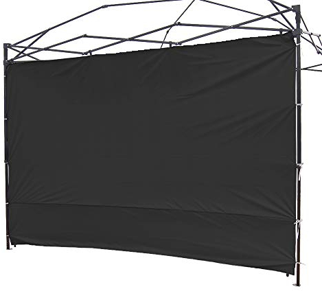 NINAT Seite Seitenmarkise Sonnenschirm Privatsphäre Panel Wand für 3 M Gartenlauben/Canopy Zelt Wasserdicht (Pavillon Rahmen Nicht inbegriffen) Schwarz Panel Wall