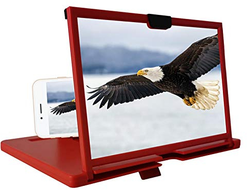 Fengshengli Lupa de pantalla de teléfono celular de 12 pulgadas, expandible de teléfono 3D HD, ampliador de pantalla plegable para películas, videos, juegos