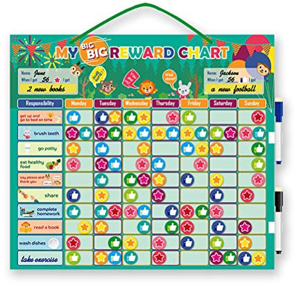 Lucha Belohnungstabellen für Kinder, 1 Satz Magnetische Belohnungstabelle für Kinder Flexibel anpassbar Täglicher Routinekalender Spielzeugverhalten Belohnungstafel Geschenk