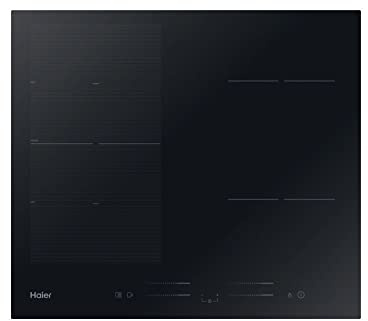Haier SERIE 4 HAFRSJ64MC Induktionskochfeld/Multi Slider-Bedienung und Wi-Fi-Funktion (hOn App) / 4 Kochzonen inkl. Flex- und Varycook-Zone/Rahmenloses Design/Schwarzes Glas