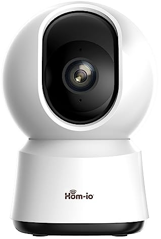 Hom-Io | Telecamera WiFi Interno e Esterno, Videocamera di Sicurezza con Rilevamento Intelligente del Movimento, Modello SMART EYE 5.0