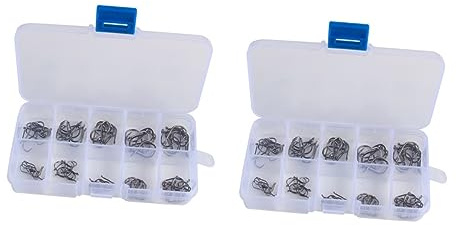 BESPORTBLE 200 Pcs Fishing Hooks High Carbon Steel Utility Hooks Great for Pike Bass Herring