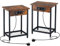 RELAX4LIFE 2er Set Nachttisch mit Ladestation, Nachtschrank mit 2 Steckdosen & 2 USB-Anschlüssen, Beistelltisch mit Ablagefach, für Wohnzimmer, Schlafzimmer, 40 x 30 x 54 cm, Braun