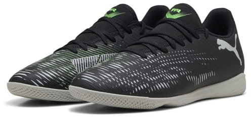 PUMA Unisex Future 8 Play IT Fussballschuh, Black Silver-Fluo Green, 46 EU