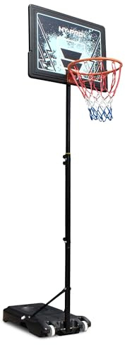 Hy-Pro Adjustable Basketball Stand - 1.6m - 2.6m, With Wheels, Portable, Backboard, Basketball Hoop, For Adults & Kids, Great Gift Idea
