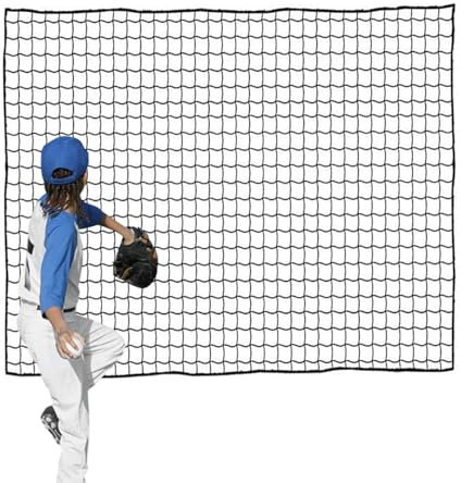 Baseball Hitting Net, Softball Practice Net, 4.5x4.5cm Adorable Baseball Accessories, Training Equipment Backstop Netting for Kids Adult Pitching, Batting and Fielding