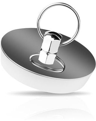 APOMOONS Bouchon Baignoire Universel, Bouchon Evier Cuisine en Acier Inoxydable, 42-46mm Bonde Baignoire en Caoutchouc, Bouchon de Baignoire pour Cuisine Salle de Bain