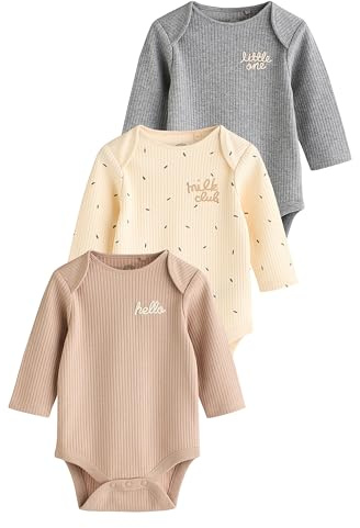 NEXT Nyfödda unisex 3-pack babybodys Neutral Milk Club 92-98