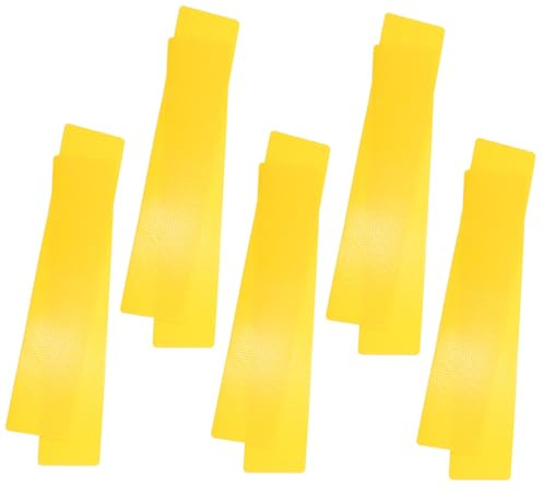 Hemobllo Marqueurs de Terrain Tennis Plats Jaunes, Disques de Repérage Légers, Lot de 10 en Plastique Solide, Équipement Entraînement Football, Agilité et Sport Extérieur
