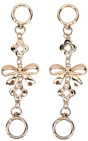 TIKATARER 17 Cm Guld Handväska Förlängningskedja, Metalllegering Väska Remförlängning med Dekorativ Rosett Dubbla Spännen, Lättviktigt Elegant Tillbehör för Handväskor Plånböcker (legering)