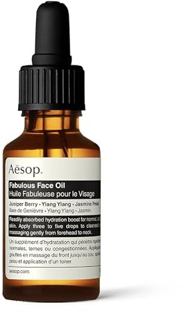 Aesop Fabulous Face Oil | Purifying Oil for Dull & Congested Skin | Hydrates, Softens and Balances Skin | Boosted with Botanicals | 0.8 oz / 25mL