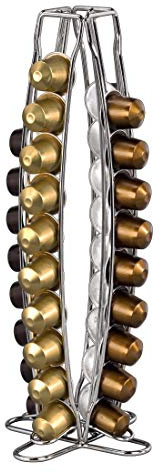 Xavax Kaffee-Kapselhalter (Kapselspender für 40 Nespresso-Kapseln) Kapselständer verchromt