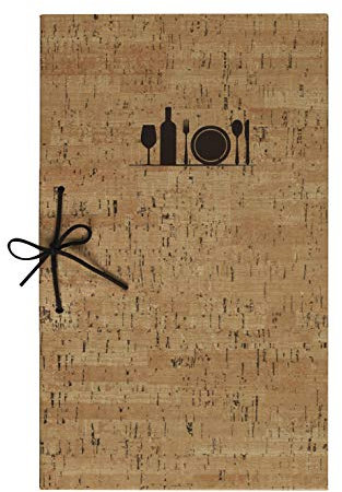 Lacor Helen Collection 28342 - Porta menù realizzato in similpelle rilegata con cordoncino di pelle, termosaldato in colore marrone, 16 x 28,5 cm