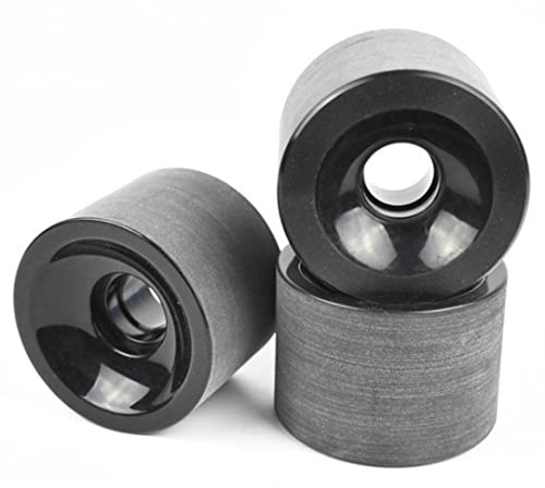 SzBlaZe 70mmx51mm Longboard Wheels 78A Skateboard Wheels Without Bearings (Pack of 4 Pcs) Cruiser Wheels (Black, 70x51mm)
