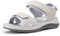FitVille Sandales Femmes à Largeur Extra Sandales d'été Confortables et Légères, Idéales pour Pieds Larges Gris 38 EU Large