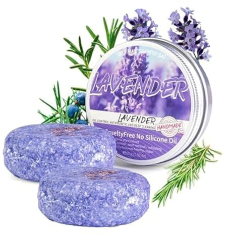 QUAAM 2PCS Shampoo Bar for Gray Hair,Purple Rain Shampoo Bar for Grey Hair,Shampoo Bars For Thinning Hair For Men & Women