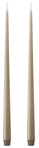 Ester & Eric | Elegante LED Kerze 40cm 18 | Kegelkerzen Kollektion | Echtwachs | Trendiges Deko Accessoire