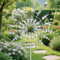 3D Windbetriebene Windrad Garten, Rostfrei Windmühle Garten, Magische Windmühle für Terrasse, Garten, 97 x30 cm