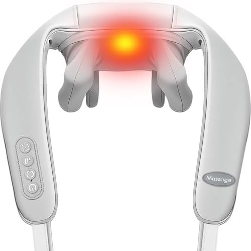 Nackenmassagegerät mit Wärme, Shiatsu Massagegerät, Massagegerät Rücken für Nacken, Rücken, Schulter, Taille, Beine, Muskeln, Weihnachtsgeschenke für Frauen und Männer