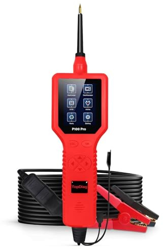 Aumotop P100 Pro Automotive Circuit Tester Snabbtestande Professionell Multimeter för bil- och Motorcykelentusiaster Svart Plastmaterial (Röd)