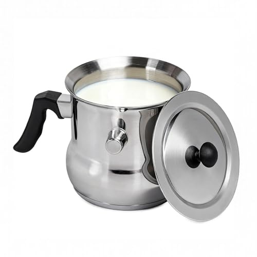 Milchtopf Doppelwandig Induktion, Milchtopf Edelstahl mit Deckel