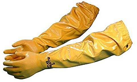 Atlas GLV26 772 Large Nitrile Chemical Resistant Gloves, 25, Yellow, 1-Pair