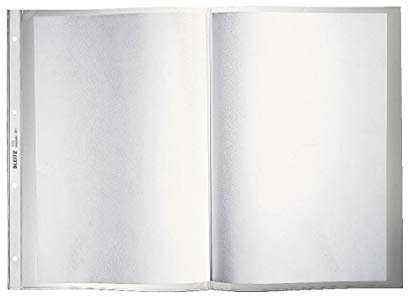Leitz 4723-00-03 Prospekthülle Premium mit Einreißschutz, A3 quer, PP, genarbt, dokumentenecht, farblos