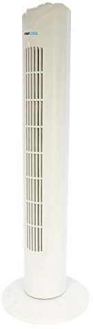 STAYCOOL 32in / 80cm Tower Fan / 3 Speed Settings / 70 Degree Oscillation / 45w / Quiet Motor/Low Noise / 80cm Height/Safety Grill / F1321WH / White