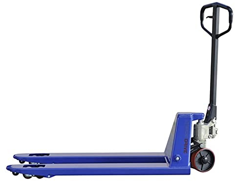 Pallit Hubwagen 3500 kg Palettenwagen 1150 mm Gabellänge PU Rollen Robuster Gabelhubwagen mit PU Polyurethan Rollen Handhubwagen aus Stahl, langlebig Palettenhubwagen SIX