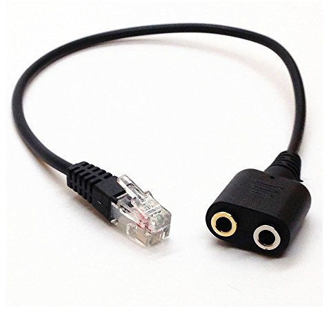 CentBest 3,5 mm auf RJ9 RJ10 Kabel PC Headset Telefon Kopfhörer Adapterkabel Konverter für Avaya 1600 9600 SNOM Yealink Telefonen
