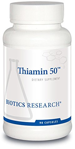 Biotics Research Thiamin 50™ – High Potency Vitamin B1, 50 mg, Energy Production, Metabolic Support, Cardiovascular Health, Brain Health. 90 Capsules